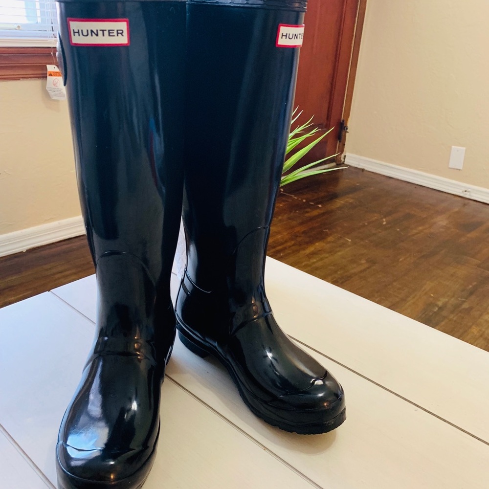 Hunter Tall Black Rain Boots